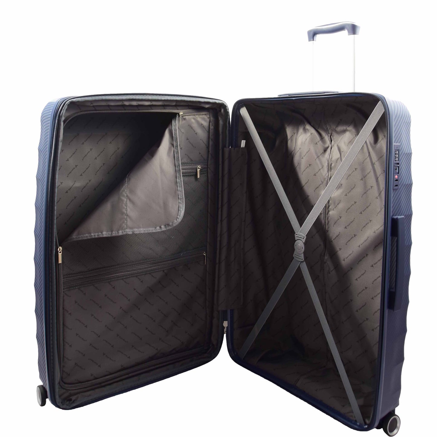 8 Wheeled Expandable ABS Luggage Miyazaki Navy 5