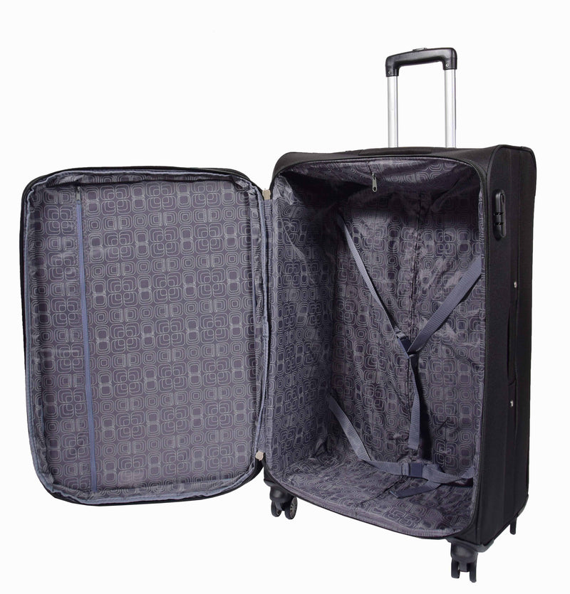 Soft 8 Wheel Spinner Expandable Luggage Malaga Black 5