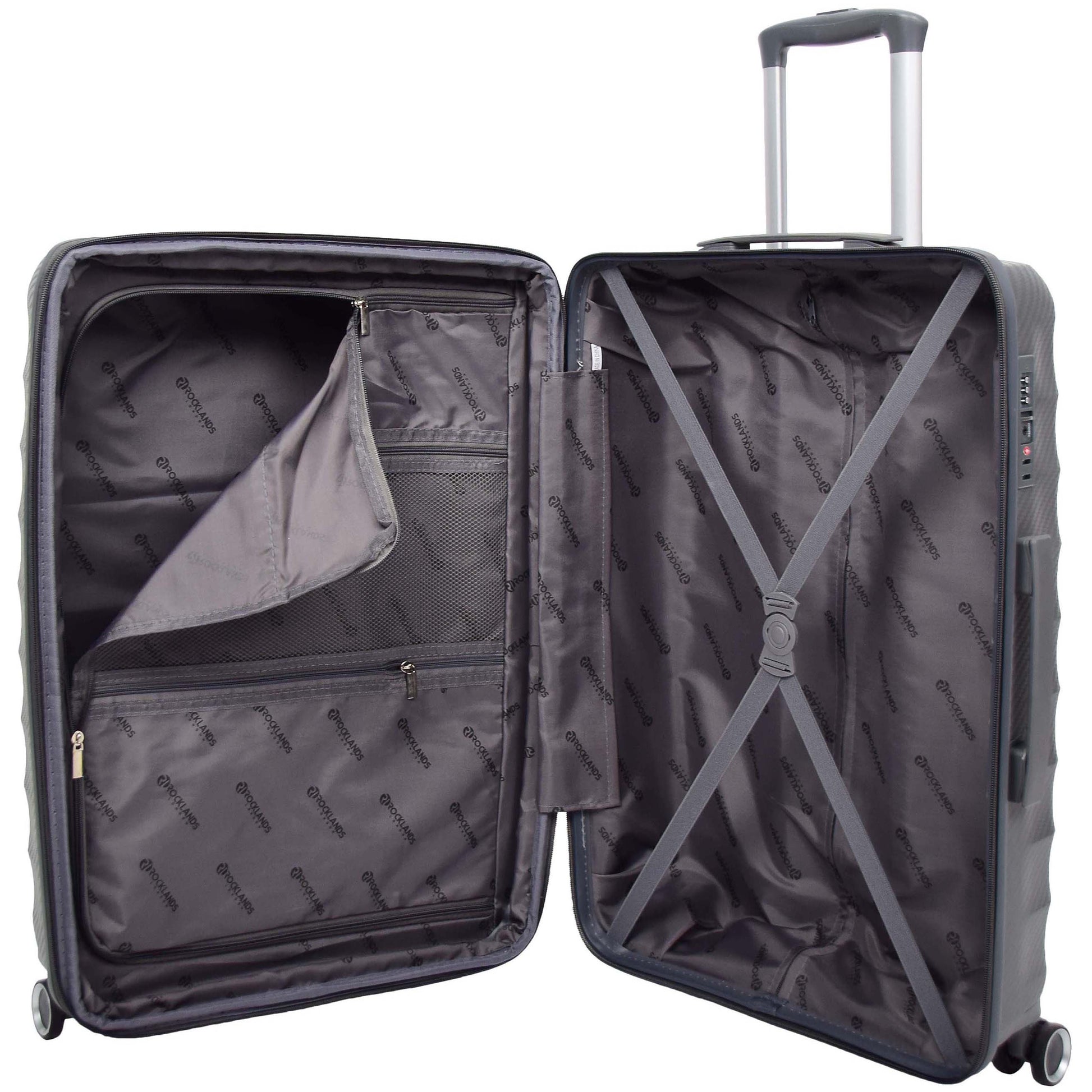 8 Wheeled Expandable ABS Luggage Miyazaki Grey 5