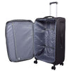 Four Wheel Soft Case Travel Suitcase Luggage Columbia Black 12