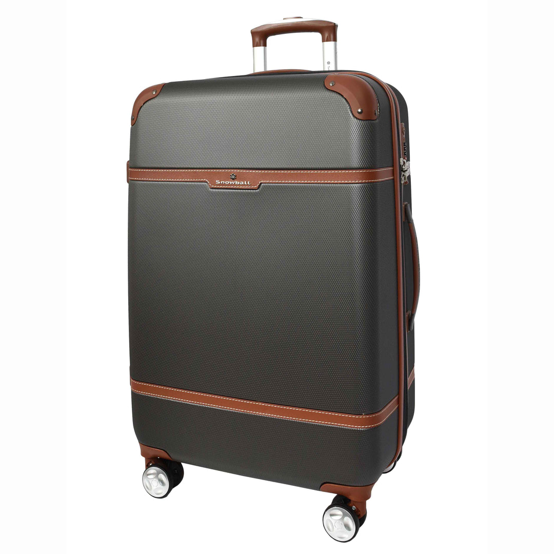 Four Wheel Suitcase Hard Shell Luggage Expandable Sizes Deluxe Grey 8