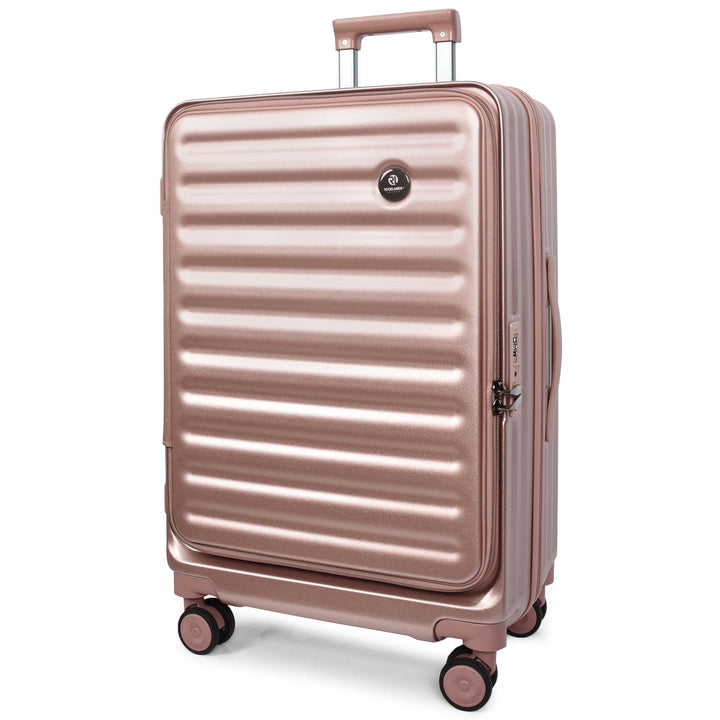Four Wheel Suitcase Hard Shell Luggage Alaska Rose Gold