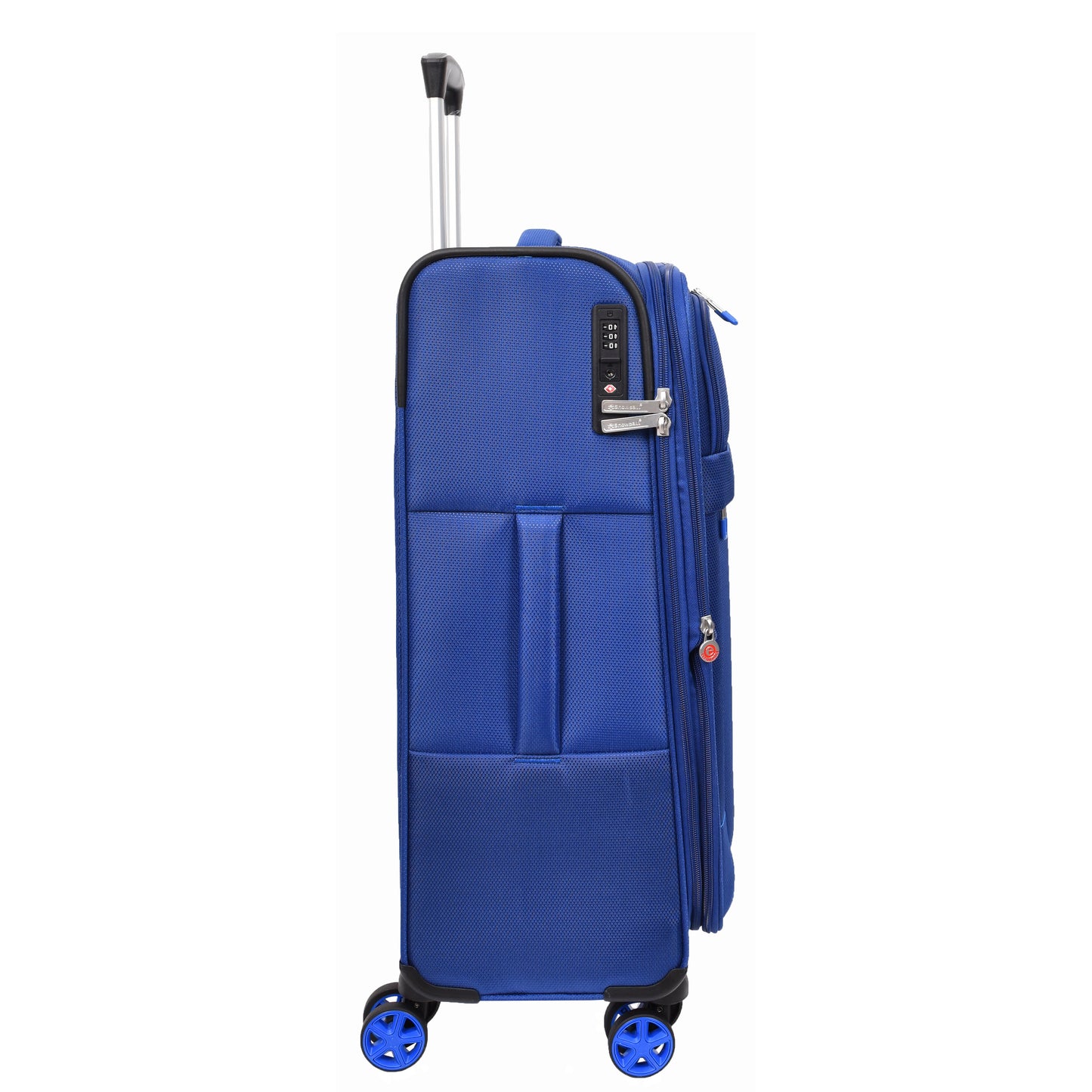 Navy Soft Suitcase 8 Wheel Spinner Expandable Luggage Quito 9