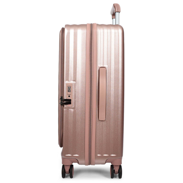 Four Wheel Suitcase Hard Shell Luggage Alaska Rose Gold