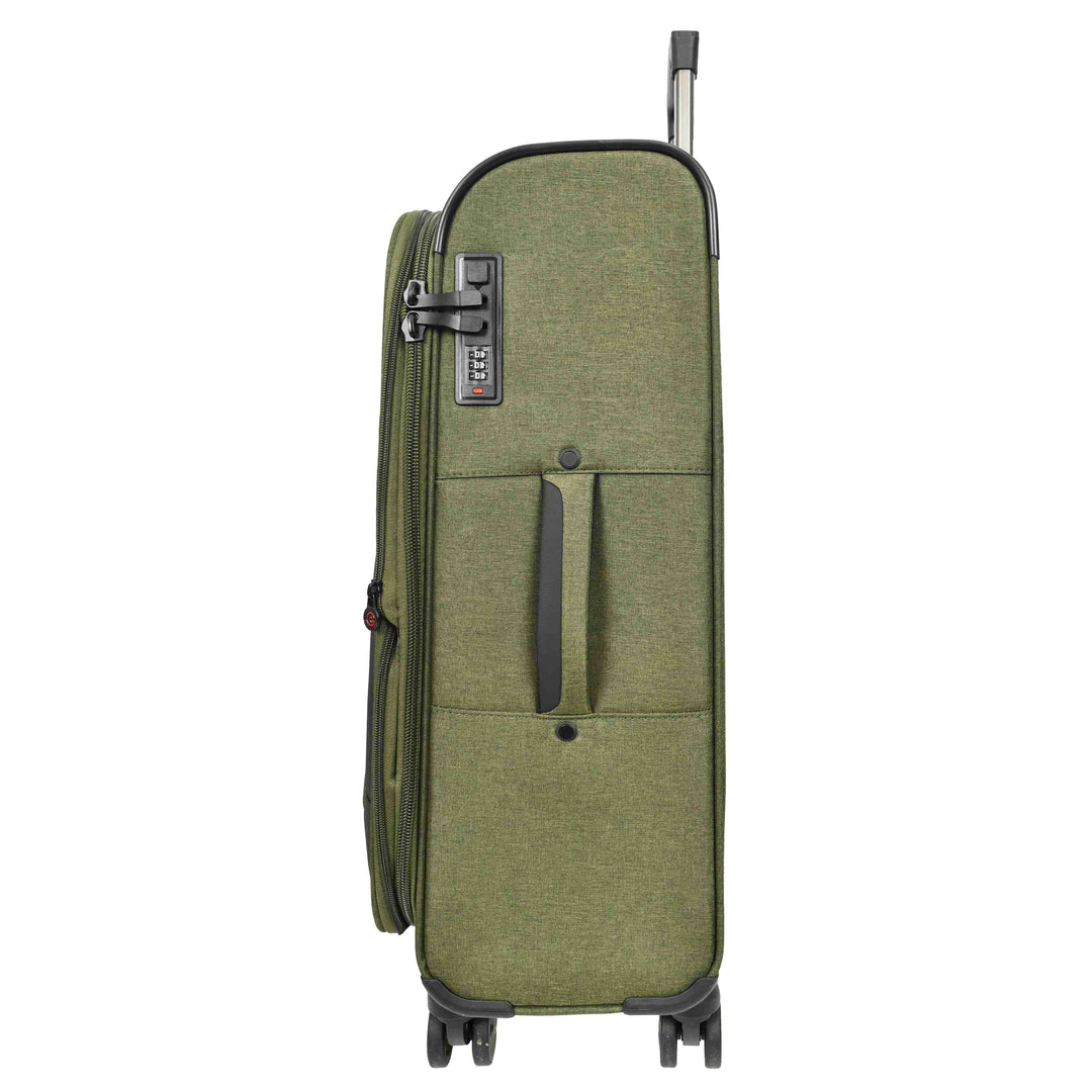 Soft Expandable Wheeled Luggage With Lock Nimbus Khaki 9