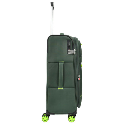 Four Wheel Suitcase Lightweight Expandable Quito Green