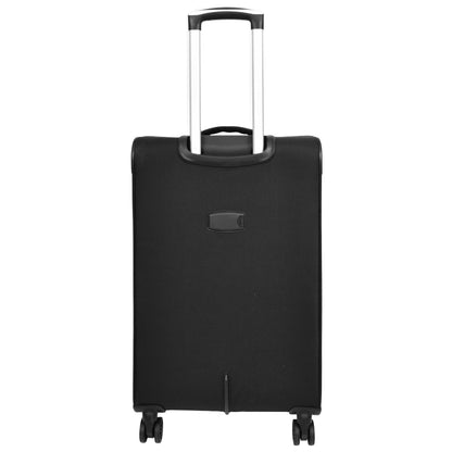 Lightweight Soft Suitcase 8 Wheel Expandable Luggage Pokeno Black medium-3