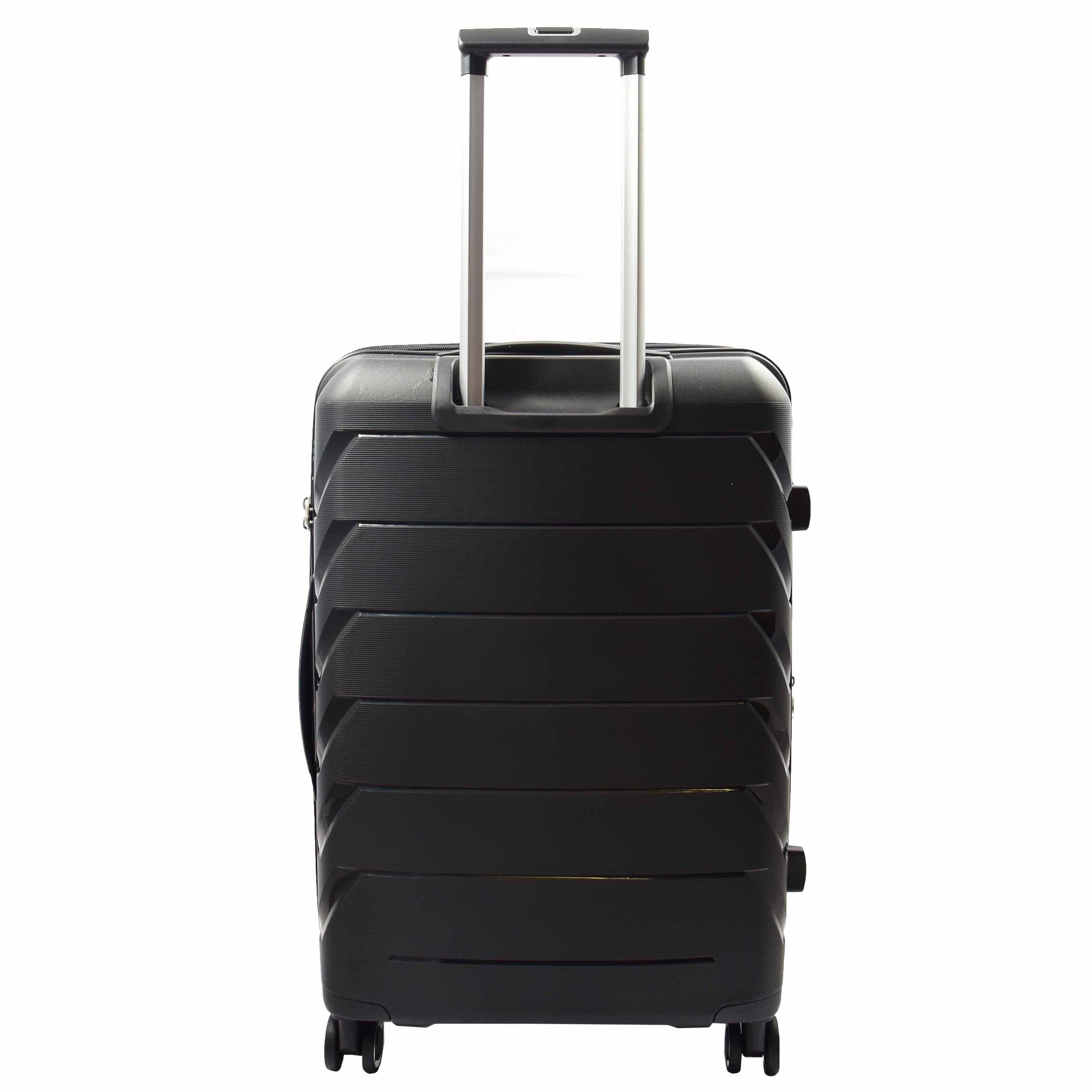 8 Wheeled Spinner Hard Shell Luggage Expandable Hokkaido Black 8