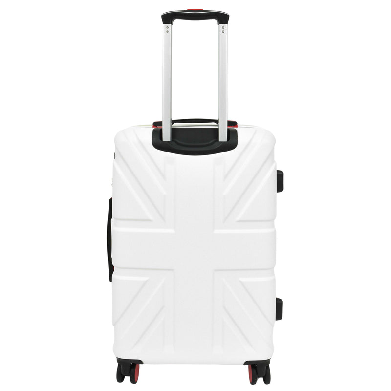 4 Wheel Spinner TSA Hard Travel Luggage Union Jack White 8