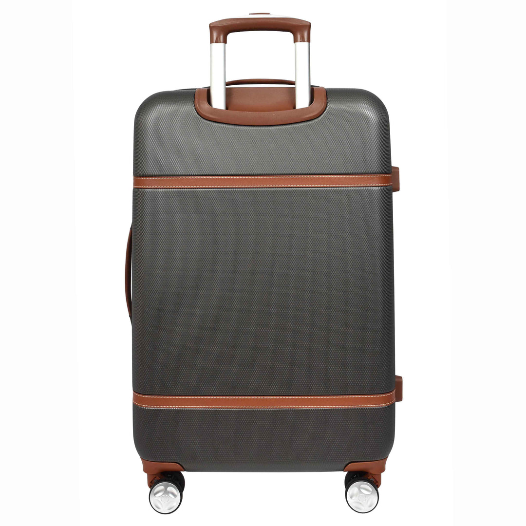 Four Wheel Suitcase Hard Shell Luggage Expandable Sizes Deluxe Grey 10