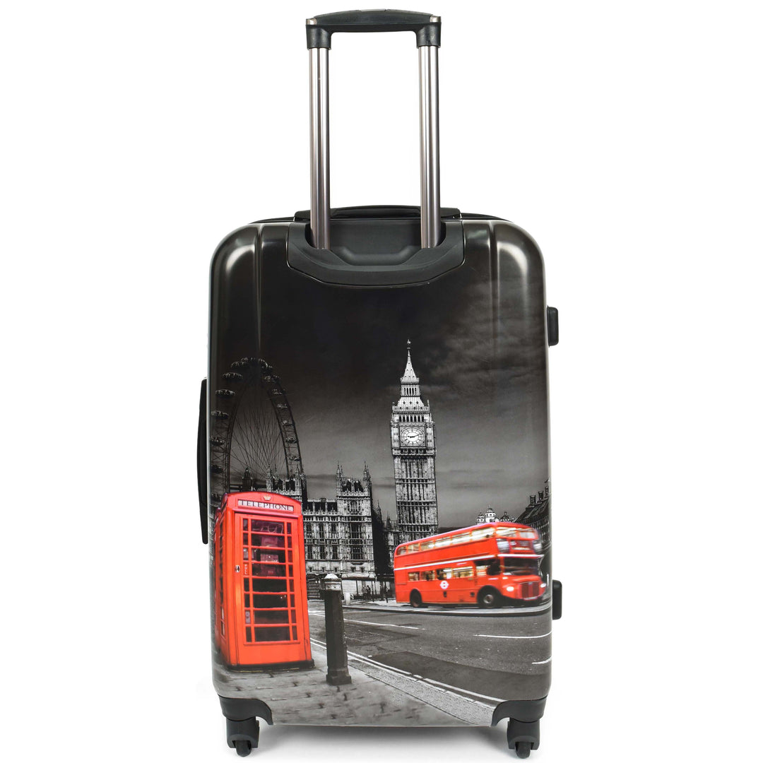 Four Wheels Hard Shell London Night Print Luggage