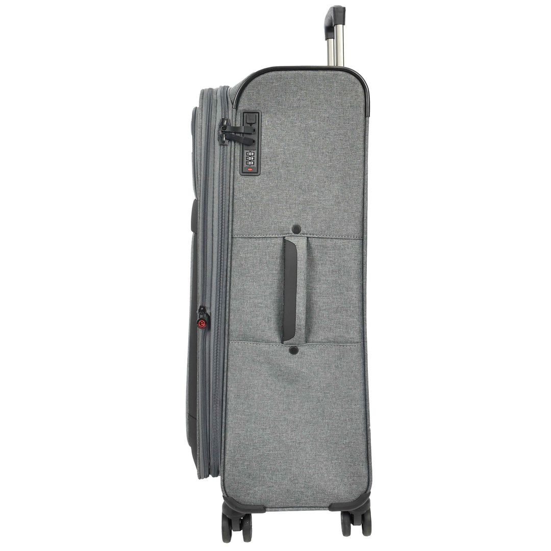 Soft Expandable Wheeled Luggage With Lock Nimbus Grey 9