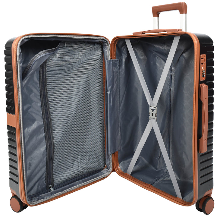 Four Wheel Hard Shell Travel Suitcase Durban black-9