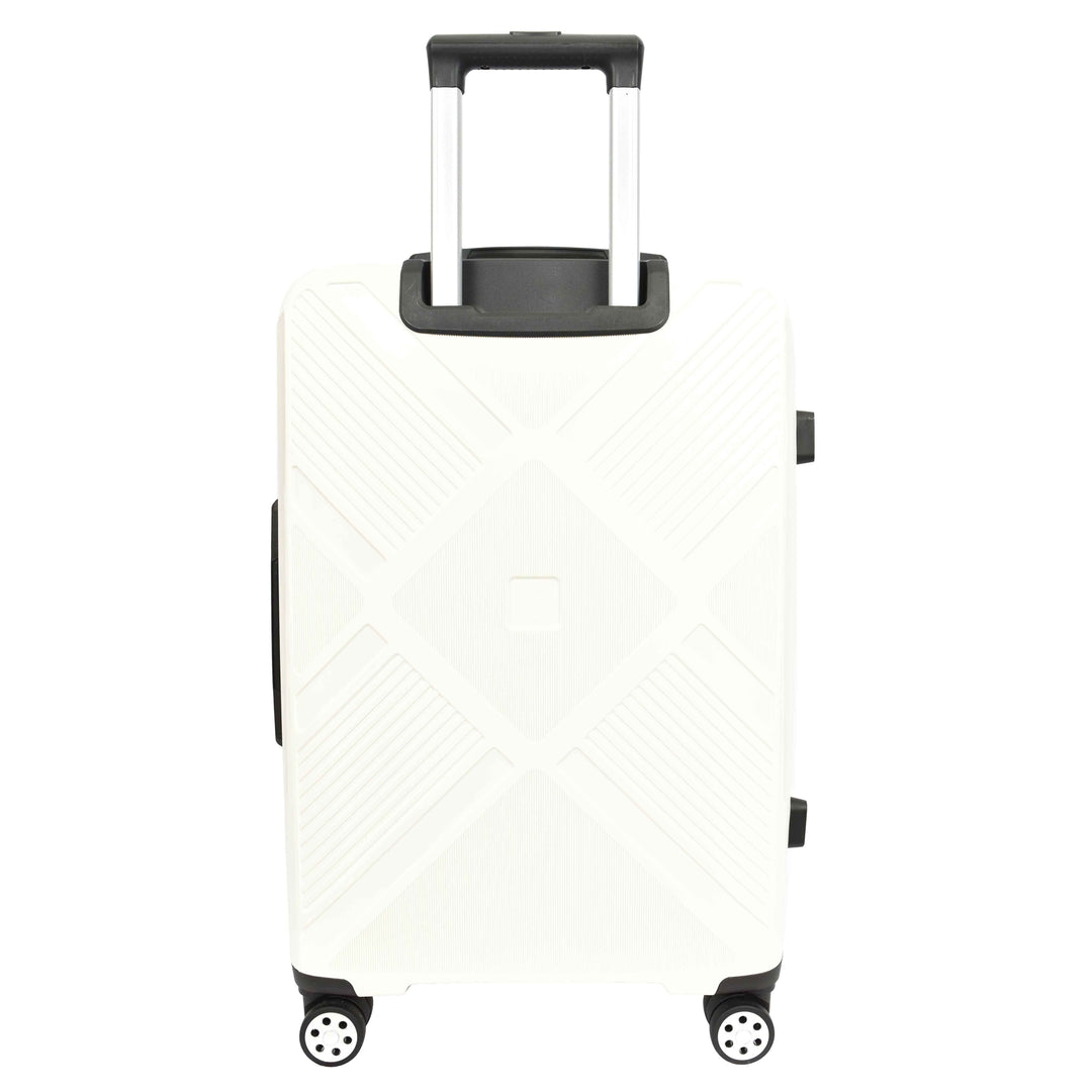 Hard Shell PP Luggage Set Wheeled Suitcases Skybourne White 11