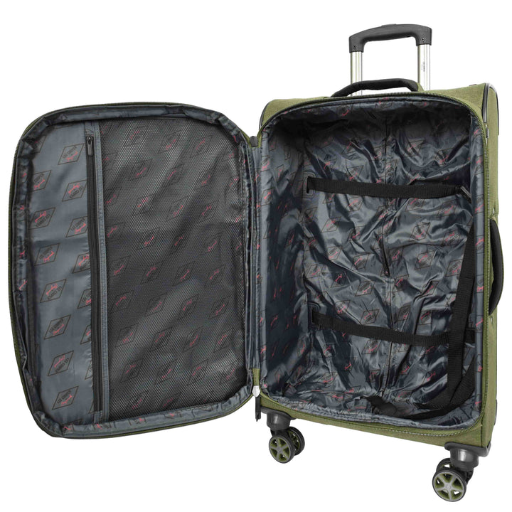 Soft Expandable Wheeled Luggage With Lock Nimbus Khaki 11
