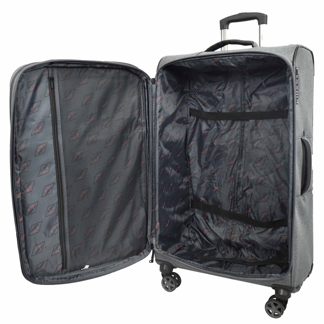 Soft Expandable Wheeled Luggage With Lock Nimbus Grey 11