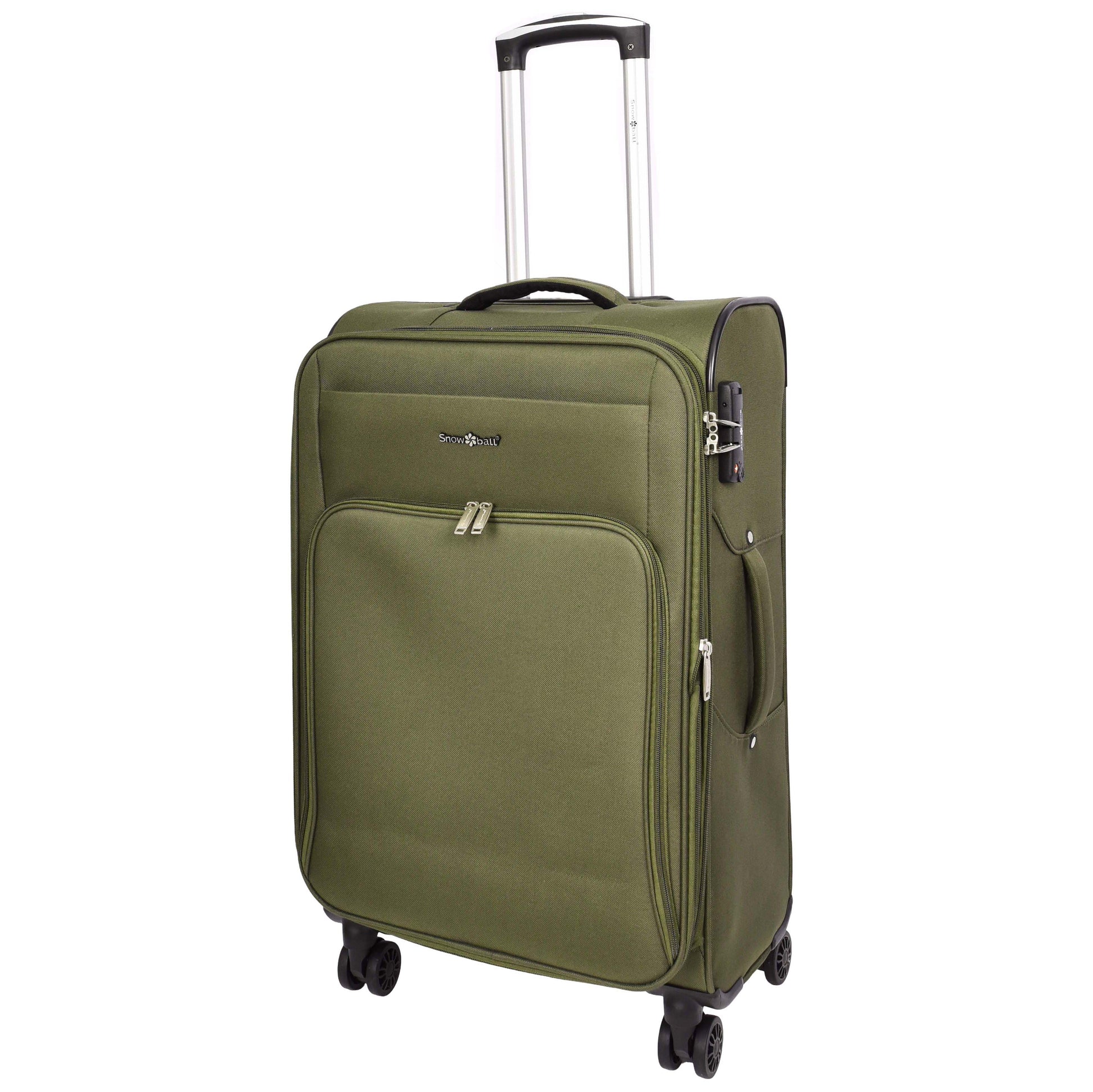 Lightweight Soft Suitcase 8 Wheel Expandable Luggage Pokeno Khaki medium-1