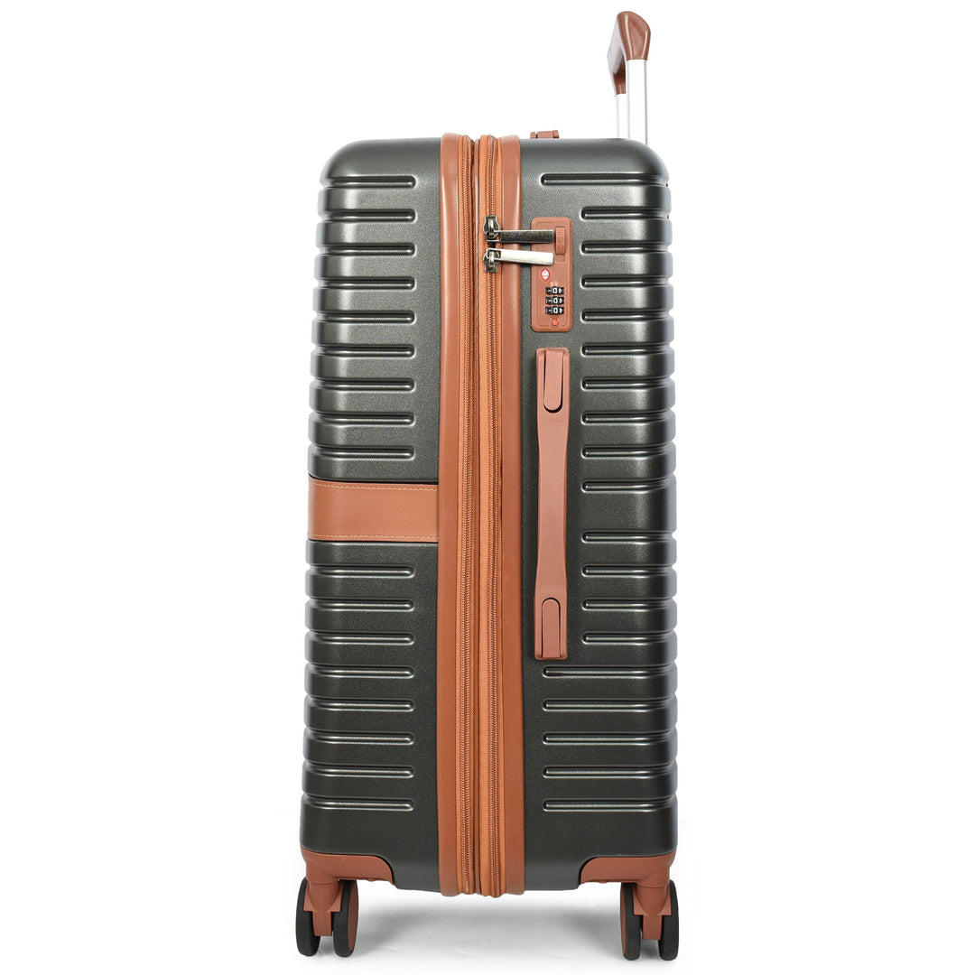 Four Wheel Hard Shell Travel Suitcase Durban Grey-11