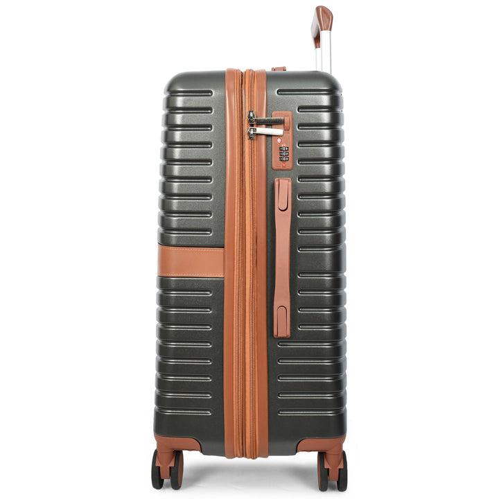 Four Wheel Hard Shell Travel Suitcase Durban Grey-11