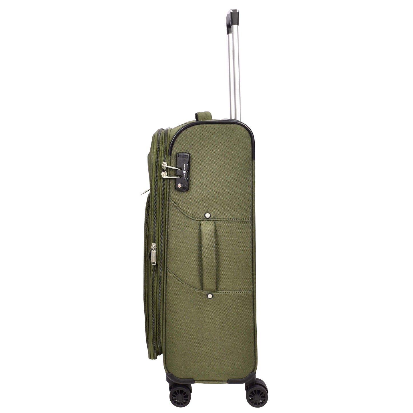 Lightweight Soft Suitcase 8 Wheel Expandable Luggage Pokeno Khaki medium-2