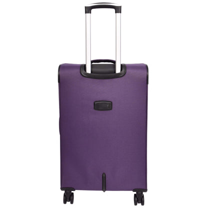 Lightweight Soft Suitcase 8 Wheel Expandable Luggage Pokeno Purple medium-3