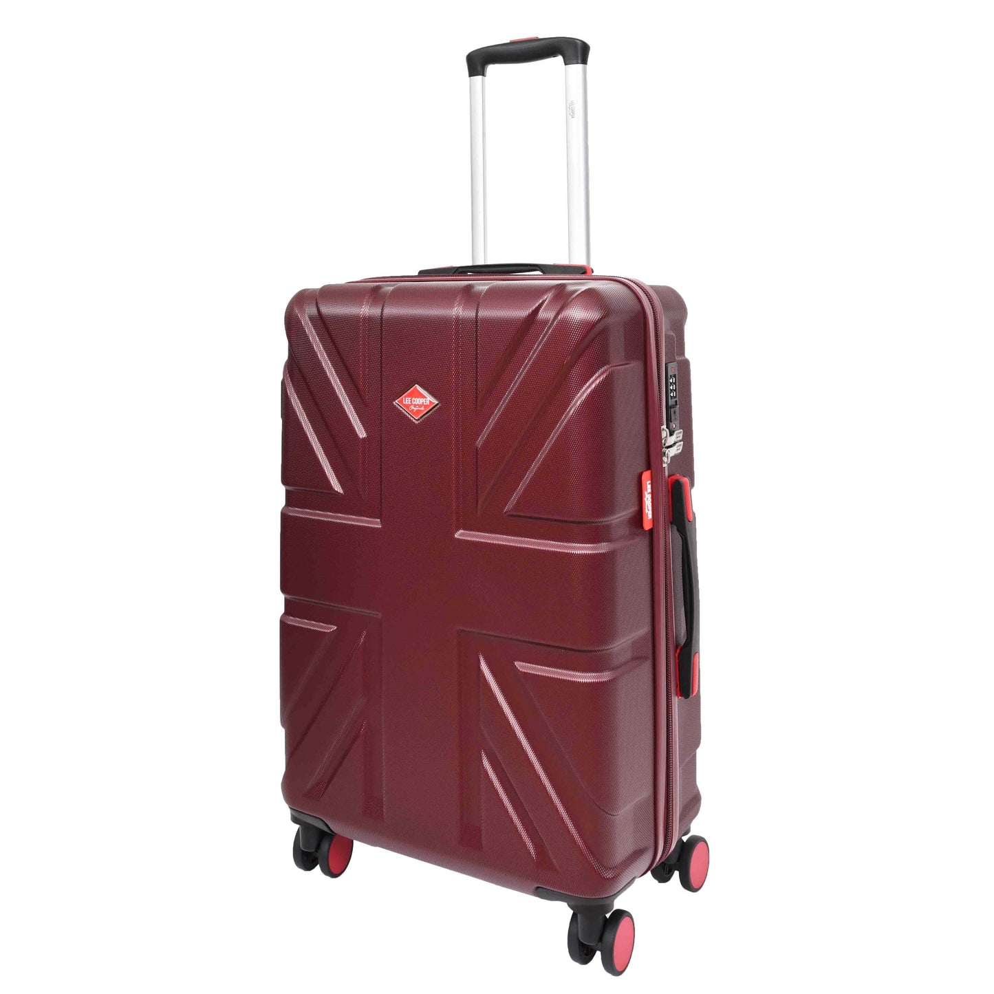 4 Wheel Spinner TSA Hard Travel Luggage Union Jack Wine medium-1