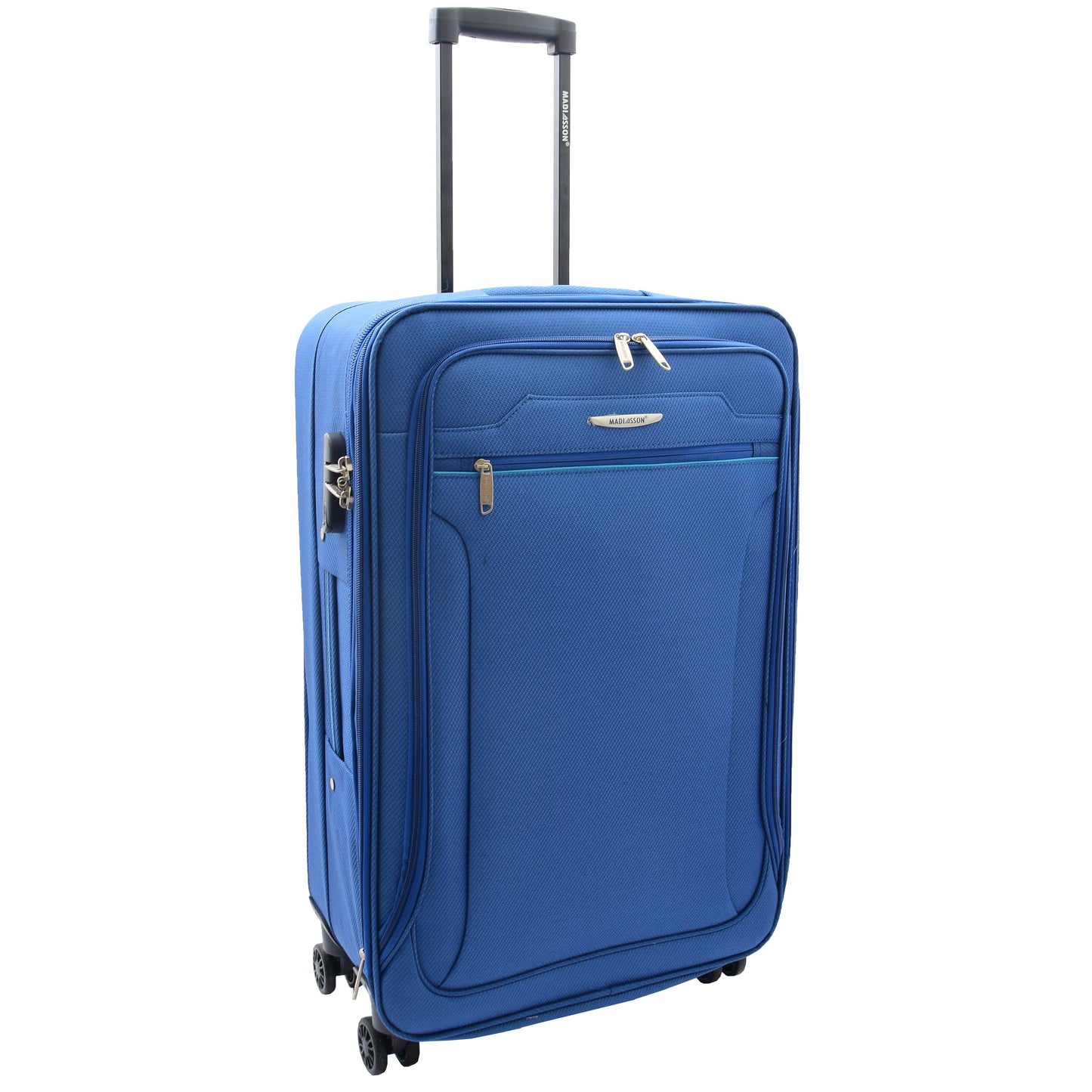 Four Wheel Suitcases Lightweight Soft Expandable Luggage Cosmic Blue 6