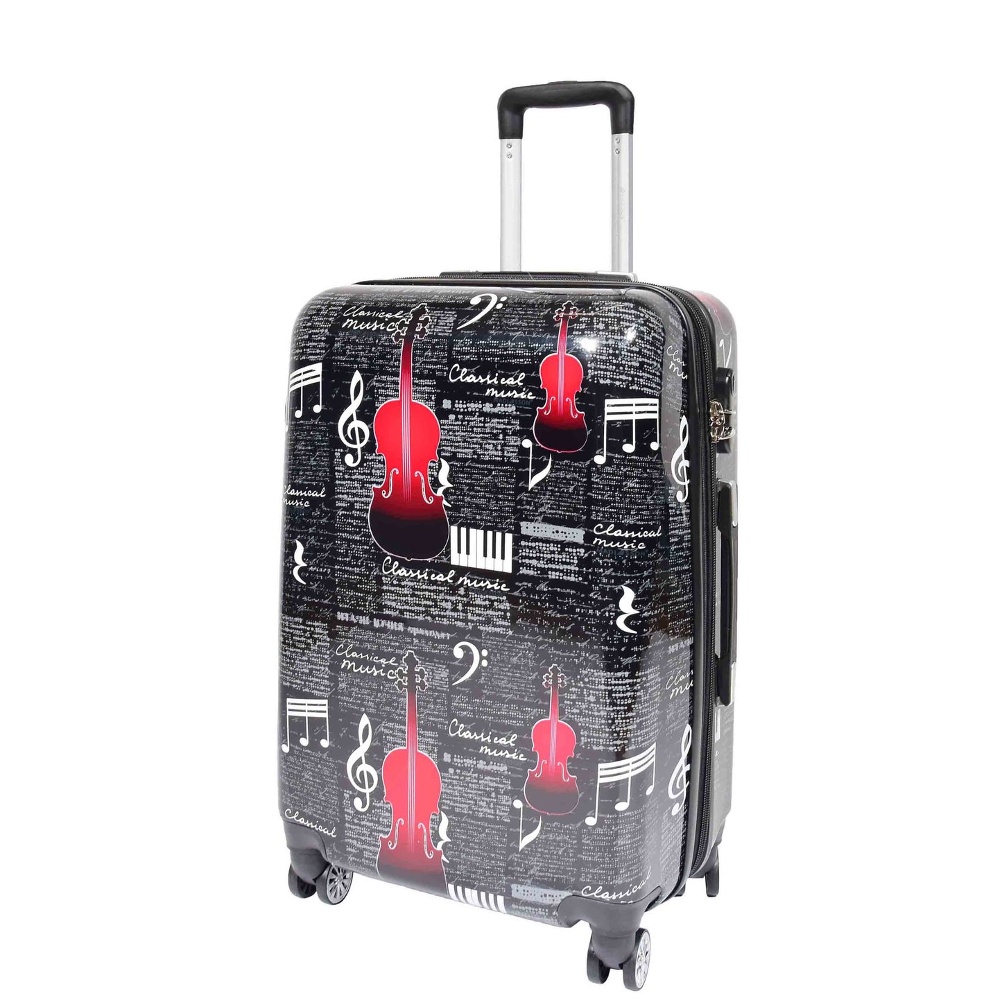 Four Wheels Hard Classical Music Printed Luggage Cabin BILBAO 7