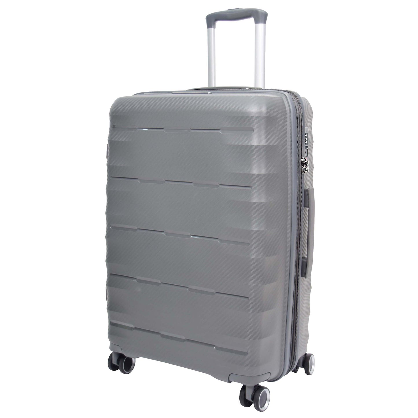 8 Wheeled Expandable ABS Luggage Miyazaki Grey 6