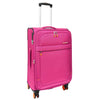 Pink Soft Suitcase 8 Wheel Spinner Expandable Luggage Quito 7