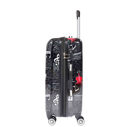 Four Wheels Hard Classical Music Printed Luggage Cabin BILBAO 8