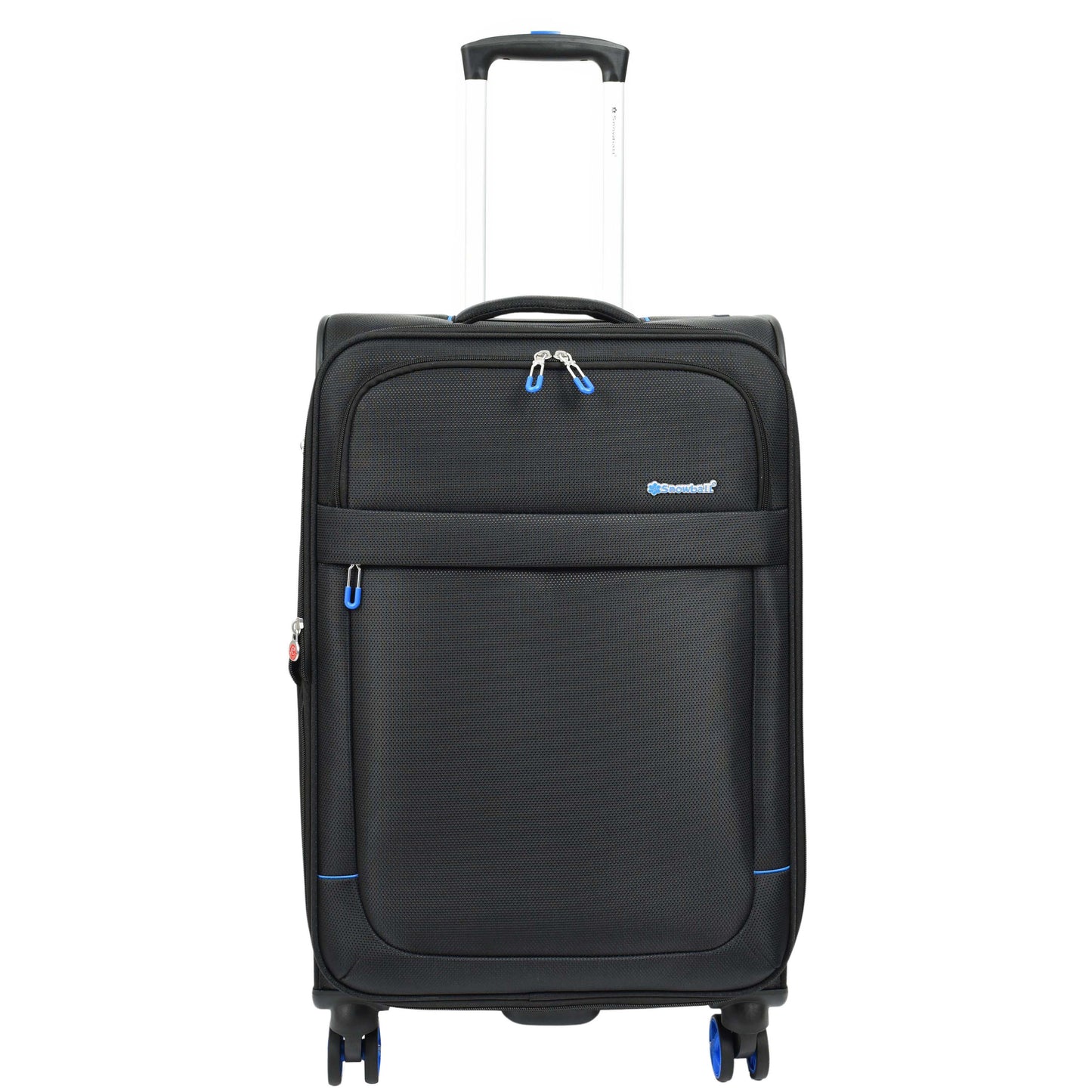 Black Soft Suitcase 8 Wheel Spinner Expandable Luggage Quito 8