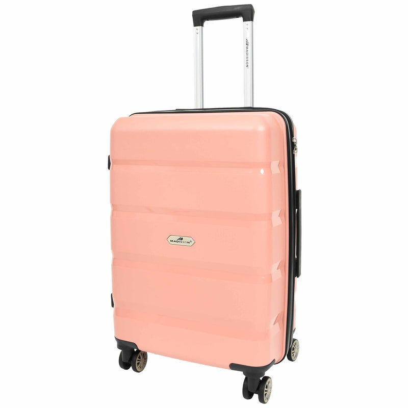 PP Hard Shell Luggage Expandable Four Wheel Suitcases Cygnus Rose Gold 9