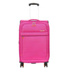 Pink Soft Suitcase 8 Wheel Spinner Expandable Luggage Quito 9