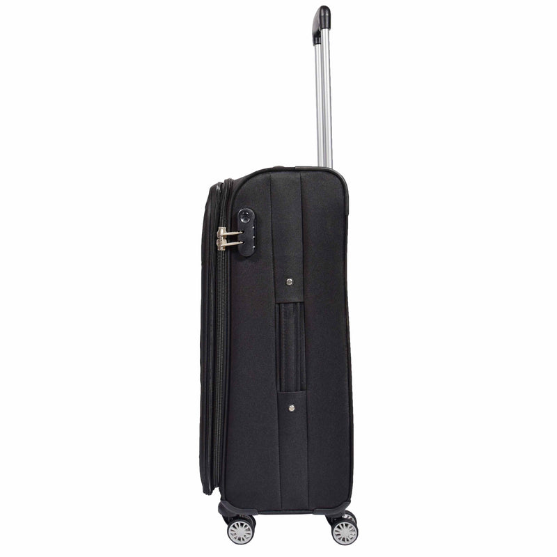 Soft 8 Wheel Spinner Expandable Luggage Malaga Black 8