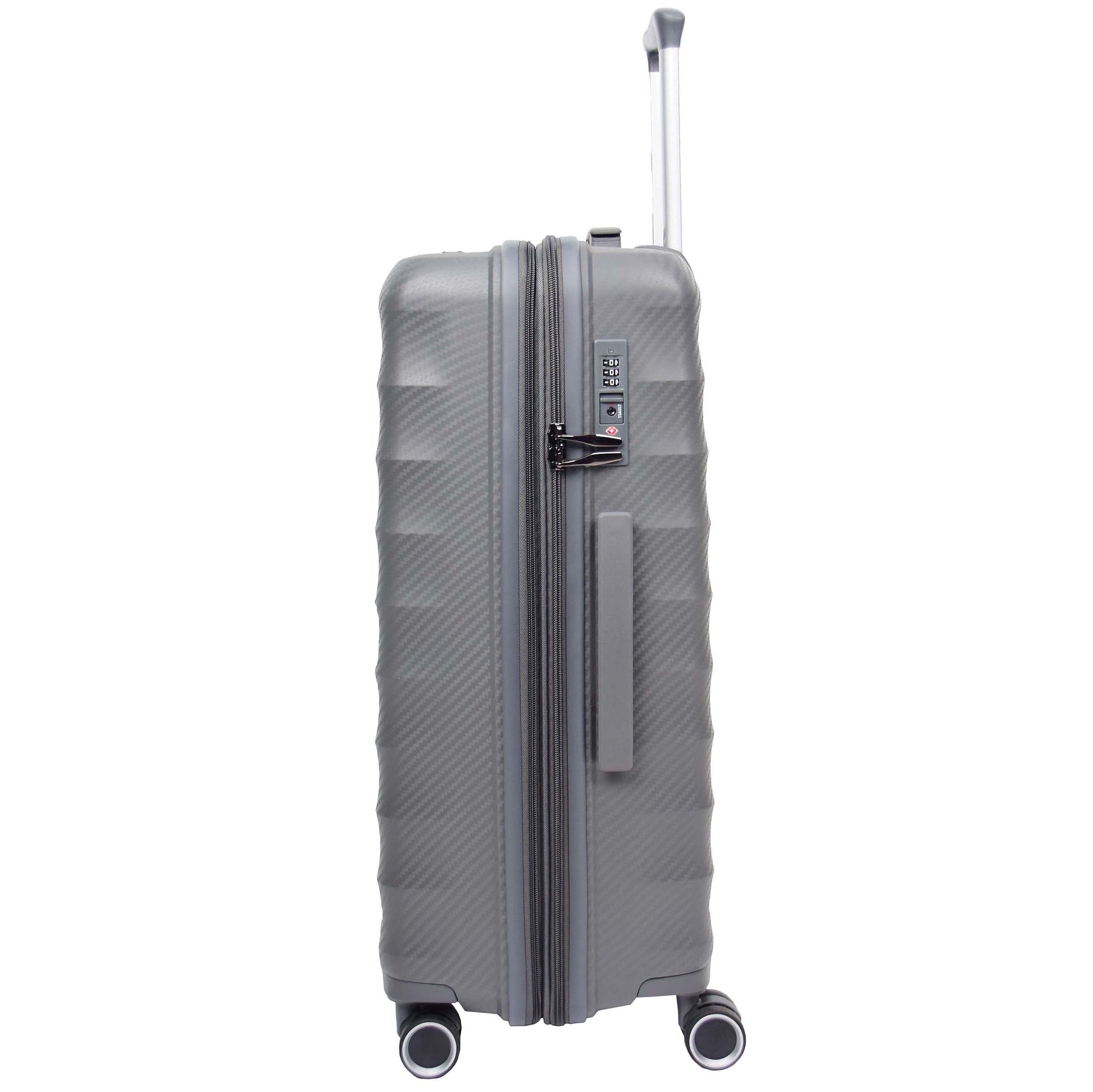 8 Wheeled Expandable ABS Luggage Miyazaki Grey 8