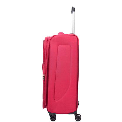 Four Wheel Soft Case Travel Suitcase Luggage Columbia Burgundy 13