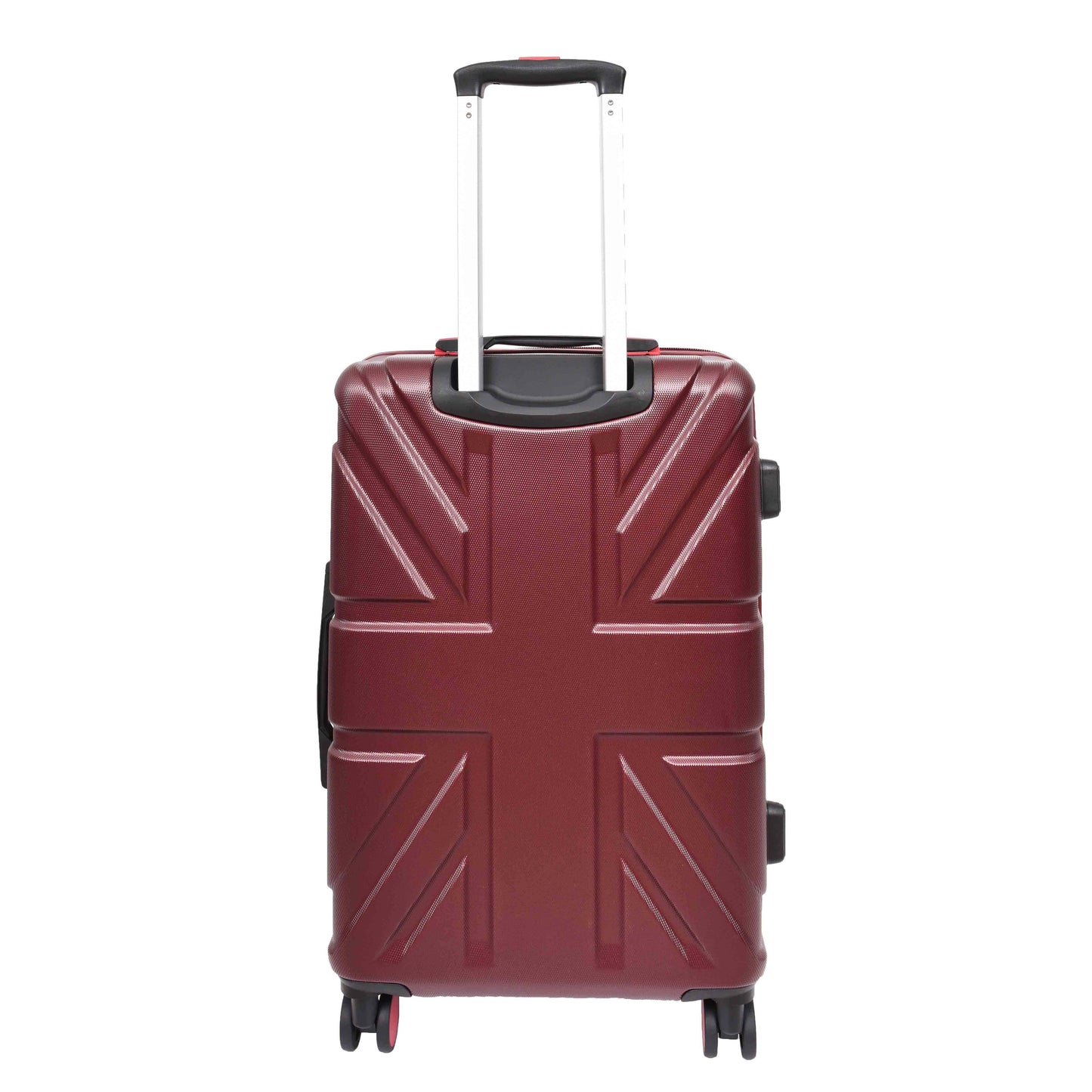 4 Wheel Spinner TSA Hard Travel Luggage Union Jack Wine medium-3