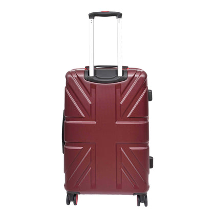 4 Wheel Spinner TSA Hard Travel Luggage Union Jack Wine medium-3