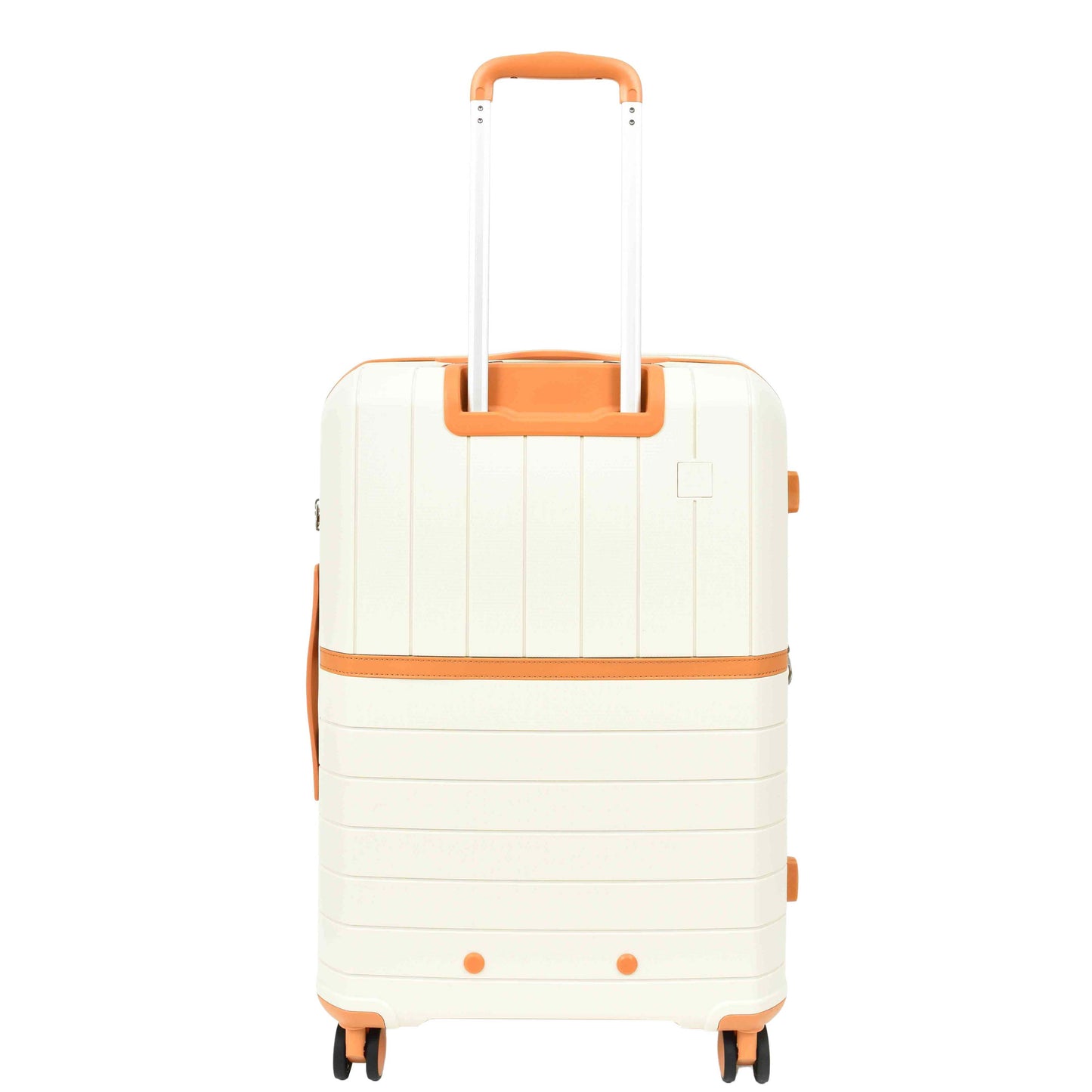 Expandable Wheeled Suitcases Solid Hard Shell PP Luggage Milky Titania 9