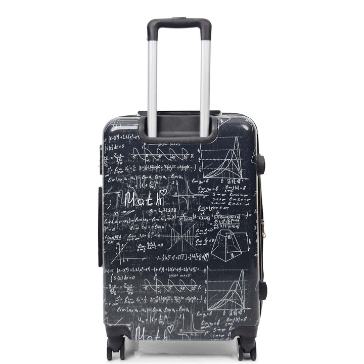 Four Wheel Suitcase Hard Shell Luggage Maths Print