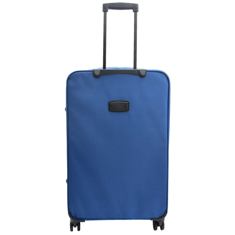 Four Wheel Suitcases Lightweight Soft Expandable Luggage Cosmic Blue 9