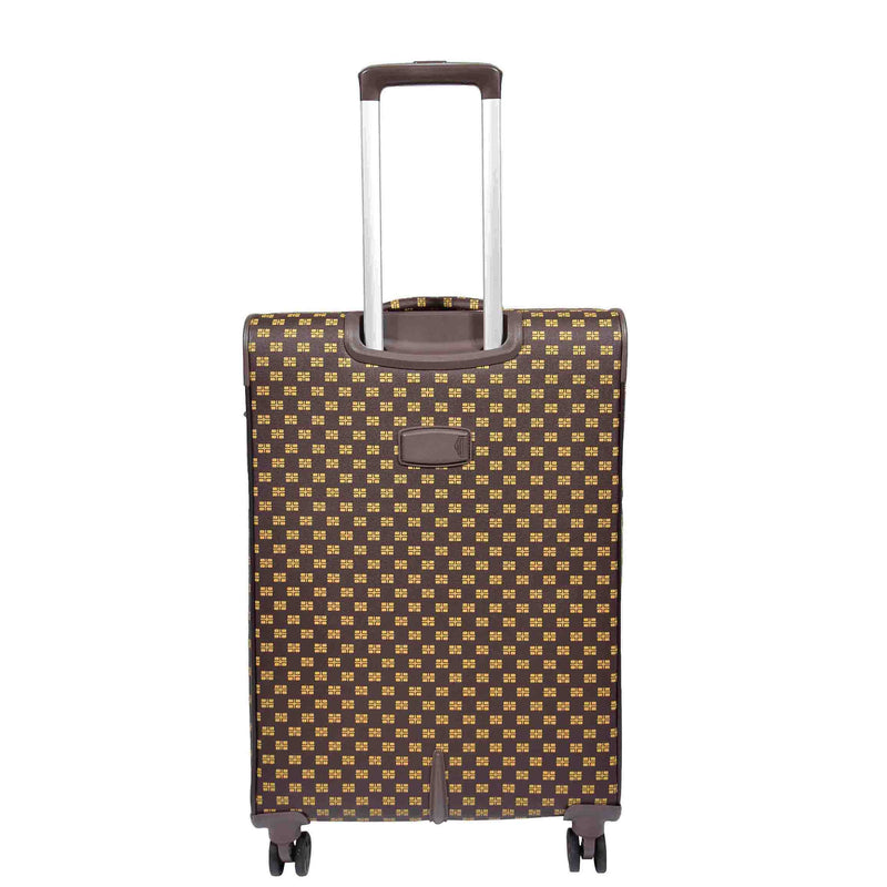 Soft Case 4 Wheeled Expandable PVC Luggage Nagasaki Brown 17