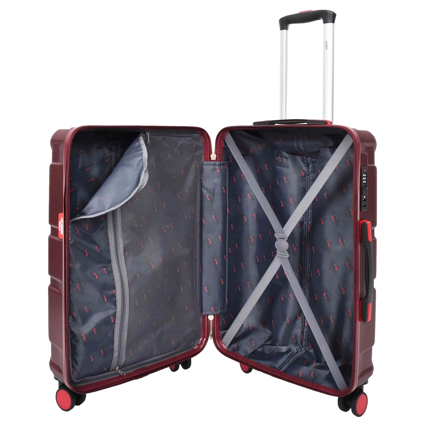 4 Wheel Spinner TSA Hard Travel Luggage Union Jack Wine medium-