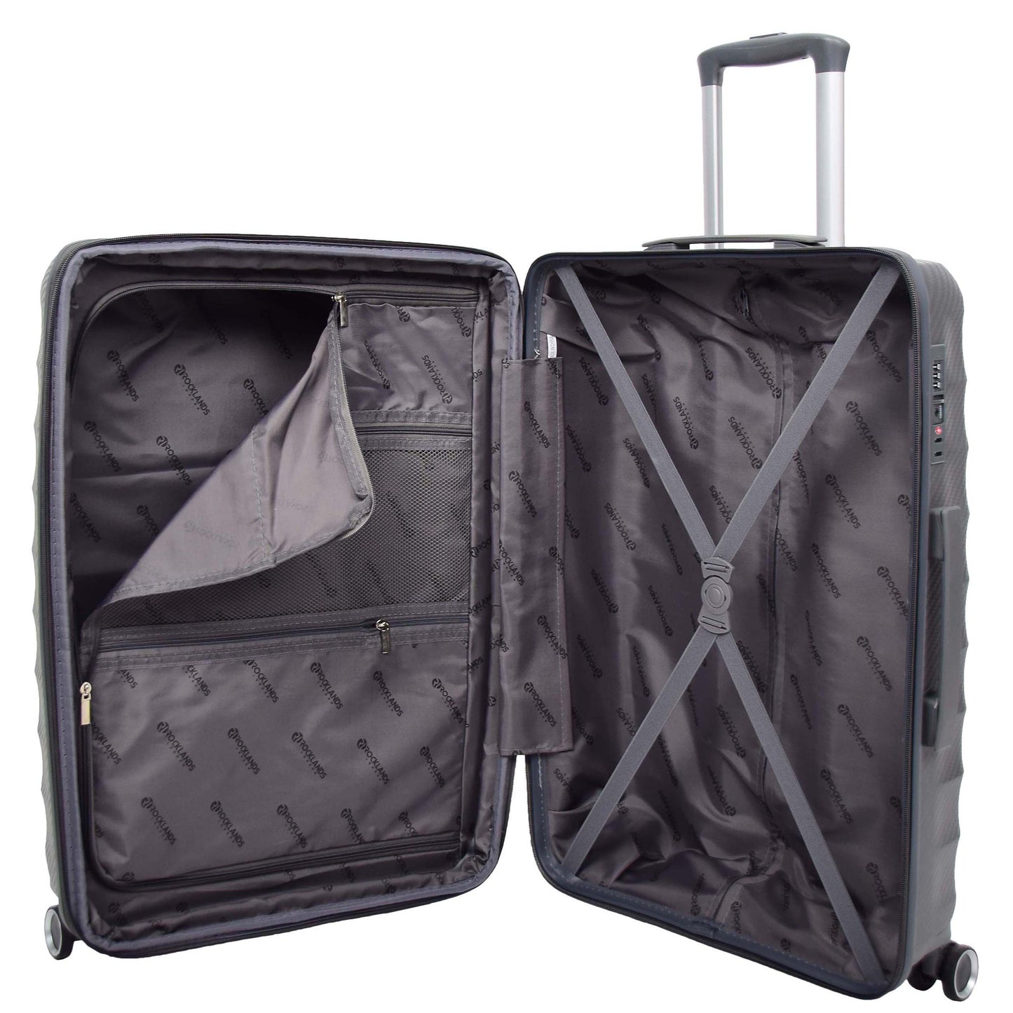 8 Wheeled Expandable ABS Luggage Miyazaki Grey 10