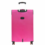 Pink Soft Suitcase 8 Wheel Spinner Expandable Luggage Quito 11