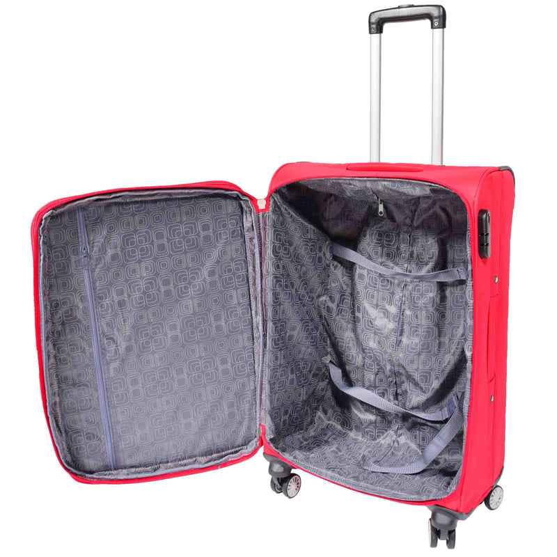 Soft 8 Wheel Spinner Expandable Luggage Malaga Red 11