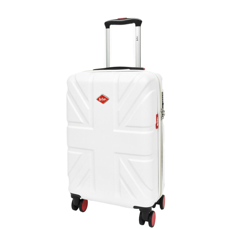 4 Wheel Spinner TSA Hard Travel Luggage Union Jack White 12
