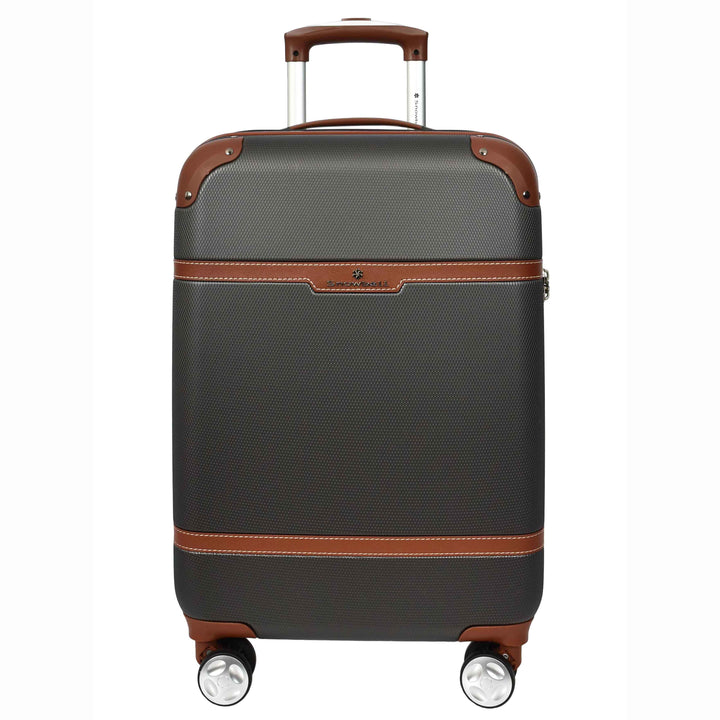 Four Wheel Suitcase Hard Shell Luggage Expandable Sizes Deluxe Grey 12
