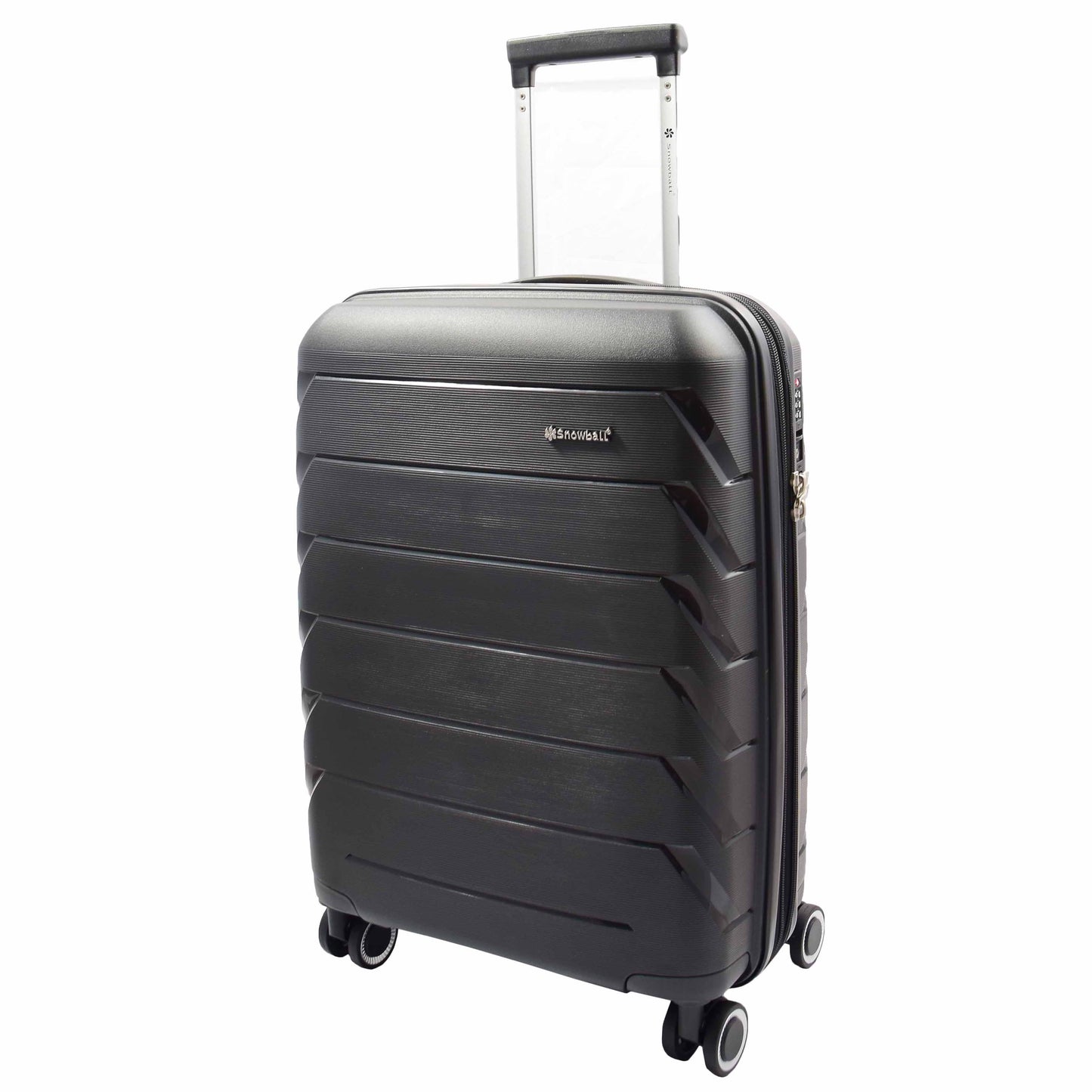 8 Wheeled Spinner Hard Shell Luggage Expandable Hokkaido Black 10